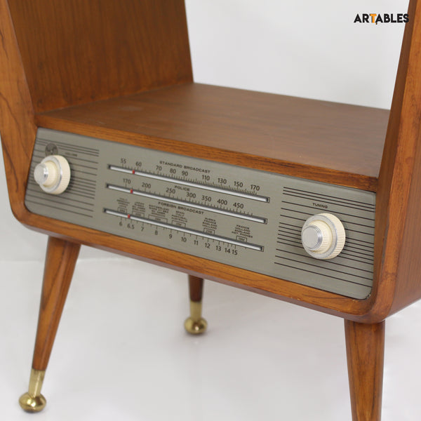Book Radio Table - Glass Top (ST 18)