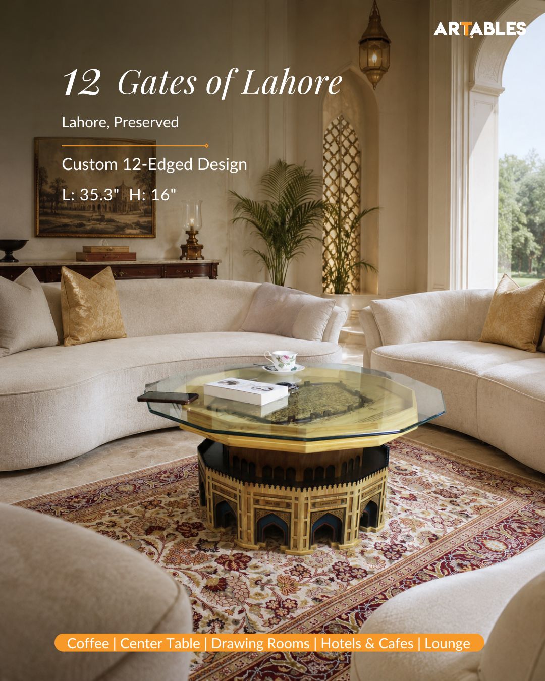 12 Gates of Lahore Table: Where Heritage Finds Form